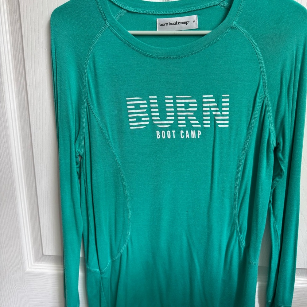 Burn Boot Camp Women's Teal Long Sleeve Top